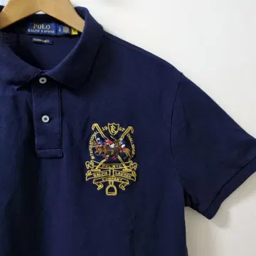 Ralph Lauren 네이비 피케 셔츠 L 빅 포니