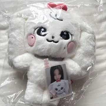 Ive 원영 체리 봉제 인형 30cm 트레이딩 카드
