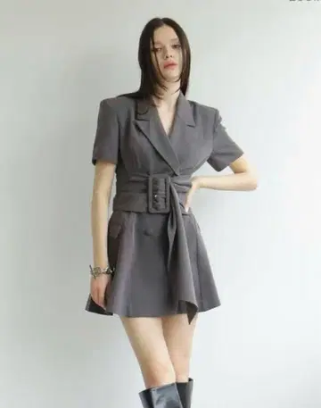 MELT THE LADY spring jacket onepiece 그레이