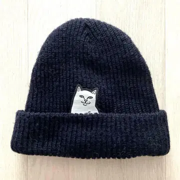 RIPNDIP 립앤딥 니트 캡 비니 네이비
