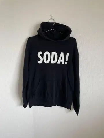 밴딩 SODA! 후드 부착 후드티 L 블랙