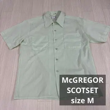 McGREGOR SCOTSET 얇은 그린 반팔 셔츠 60년대 70년대