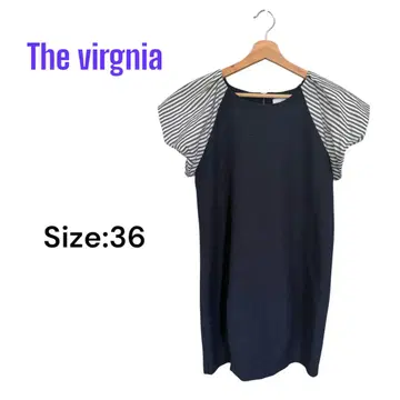 The virgnia 스트라이프 소매 원피스 36