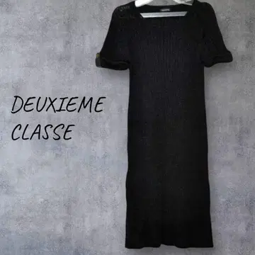 DEUXIEME CLASSE 블랙 니트 원피스 반팔 원피스