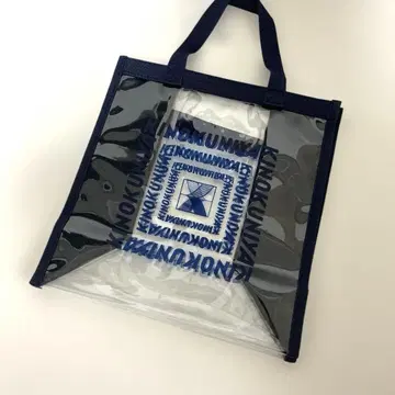 KINOKUNIYA 기노쿠니야 몬스테라 클리어 백 네이비 미사용