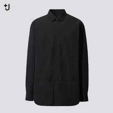 유니클로 +J 수피마 코튼 오버 사이즈 셔츠 S 블랙