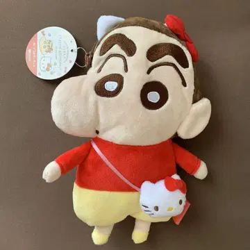 산리오 캐릭터즈 크레용 신짱 봉제 인형 펜 파우치 헬로키티