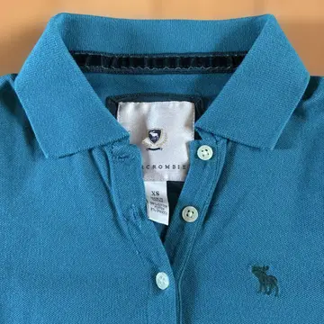 Abercrombie 터콰이즈 긴팔 폴로 셔츠 XS