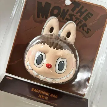 LABUBU 라부브 브라운 실리콘 EARPHONE BAG