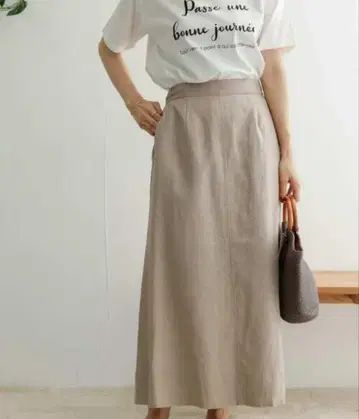 DOORS 베이지 롱 스커트