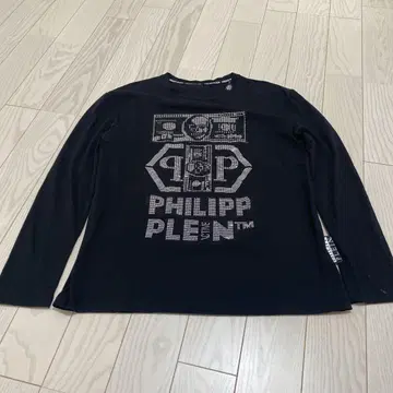 PHILIPP PLEN 긴팔 티셔츠 큐빅 스컬 빅 사이즈