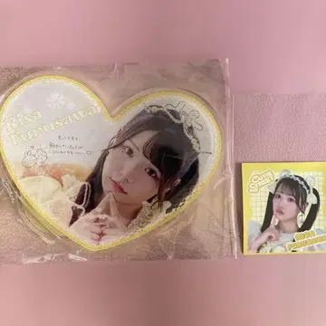 CUTIESTREET 후루사와 리사 하트형 아크릴 스탠드와 스티커