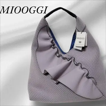 MIOOGGI 미오오지 펀칭 프릴 삼각형 토트백