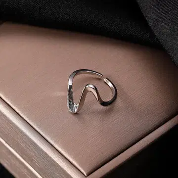 silver925 스타일리시 불규칙 커브 실버 925 반지
