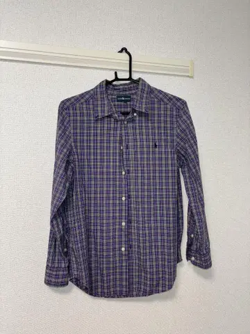 Ralph Lauren 보라색 체크 무늬 셔츠 L