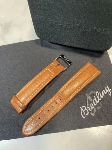 Breitling 브라이틀링 브라운 가죽 벨트