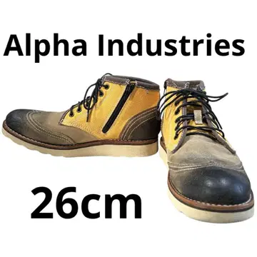 Alpha Industries 알파 인더스트리즈 천연 가죽 부츠 26