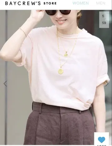 Garment Dye 티셔츠 핑크 Deuxieme Classe