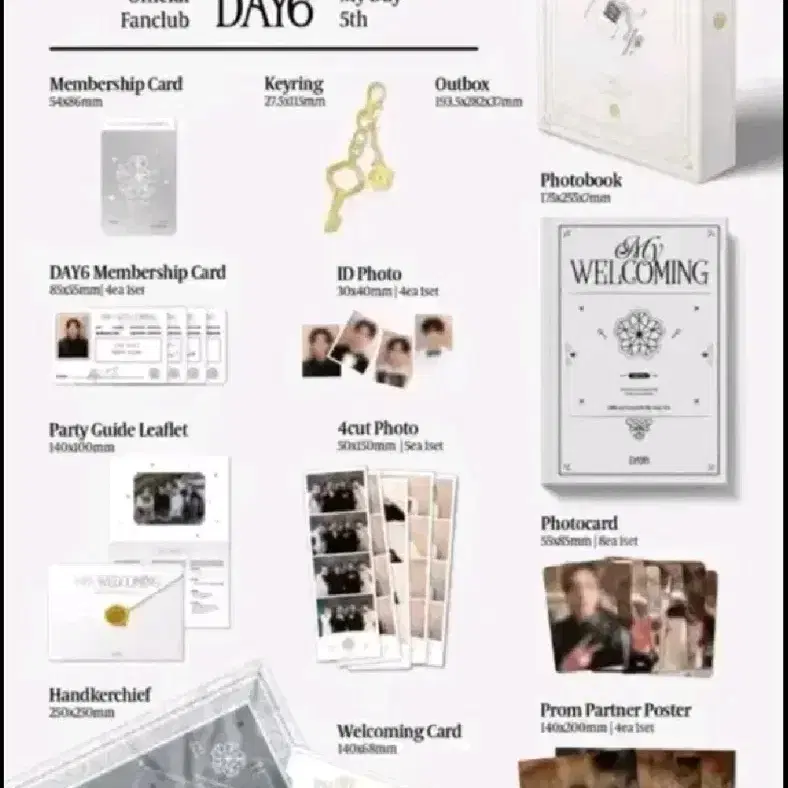 DAY6 MyDay 5期 メンバーシップキット DAY6 | 데이식스 DAY6 My Day 5th Fan Club Kit Goods Full Set