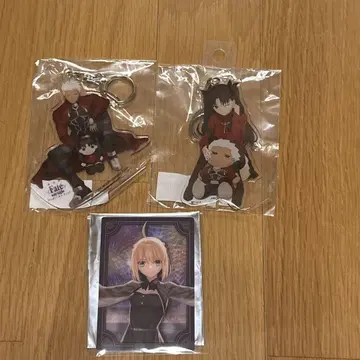 Fate 마루이 콜라보 토사카 린 아처 아크릴 키링 세이버 카드