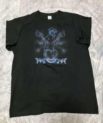 printstar 프린트 스타 캐릭터 그래픽 블랙 티셔츠 3XL