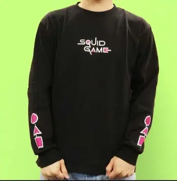 SQUID GAME 롱 티셔츠 타이틀 로고