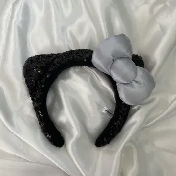 헬로키티 고양이 귀 헤어밴드 블랙