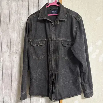 네이비 플래그 데님 셔츠