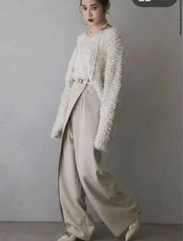 ANDREA&Co. 랩 와이드 팬츠 아이보리