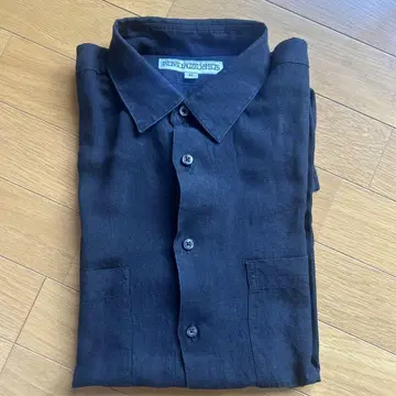 INDIVIDUALIZED SHIRTS 블랙 린넨 셔츠