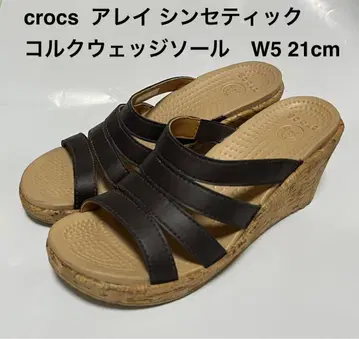 크록스 아레이 신세틱 코르크 웨지솔 W5 21cm