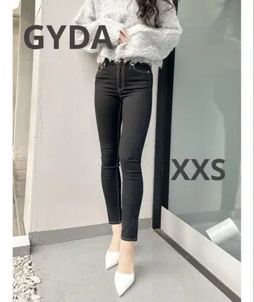 GYDA 미들 허리 원 워시 스키니 팬츠
