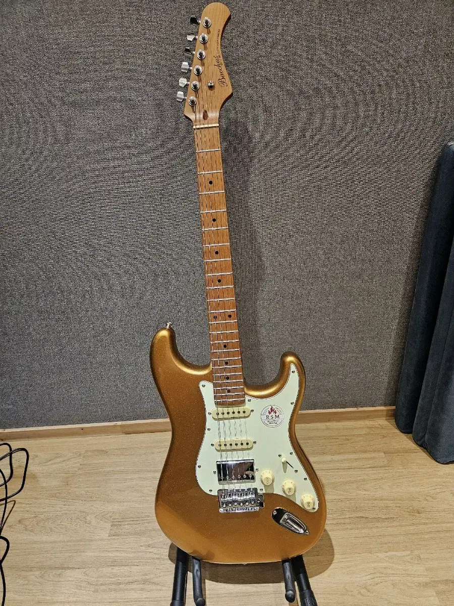 바커스 일렉기타 스트랫 bst-2-rsm 로스티드 메이플 골드