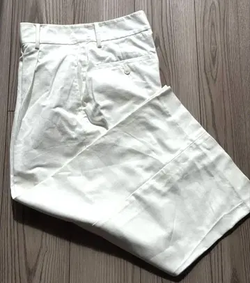 UNITED ARROWS 화이트 와이드 치노 팬츠