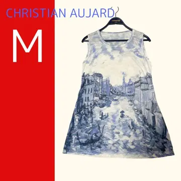 일본제 CHRISTIAN AUJARD 거리 그림체 메쉬 튜닉 M