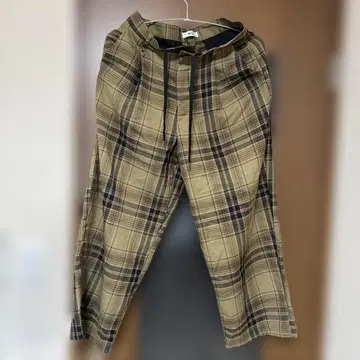 WEGO 아란 체크 와이드 슬랙스
