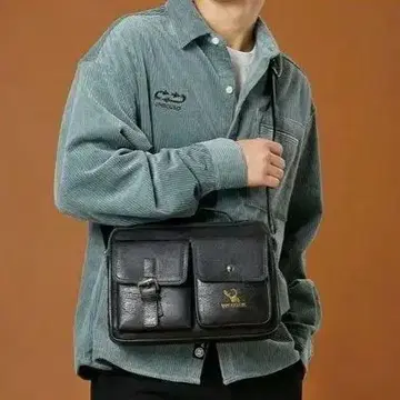 블랙 가죽 숄더백 2way 출퇴근 통학 여행 선물