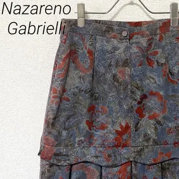 Nazareno Gabrielli 미디 스커트 타이트 플리츠 꽃무늬