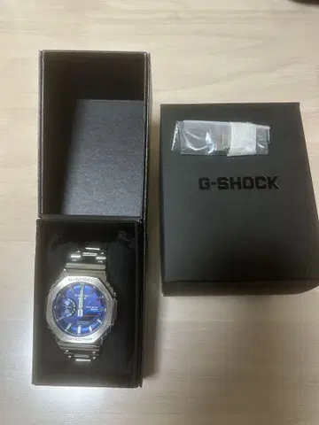 G-SHOCK 풀 메탈 블루 아날로그/디지털 시계