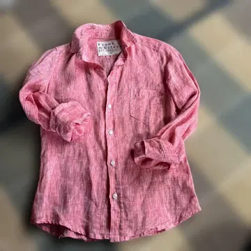 Frank & Eileen 린넨 핑크 긴팔 셔츠 XXS
