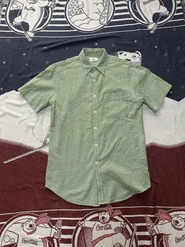 90s j.crew 거인 택 체크 셔츠 시어서커 깅엄 체크