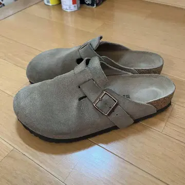 BIRKENSTOCK 스웨이드 그레이 클로그 샌들 41