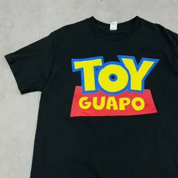 TOY GUAPO 빅 로고 반팔 티셔츠 후르츠 구제 의류 블랙 검정 M