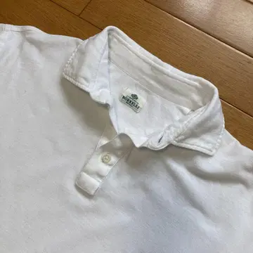 LUIGI BORRELLI 화이트 피케 셔츠 M