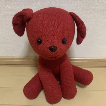 벙어리 장갑 빨간색 개 봉제 인형 러시아 체부라시카