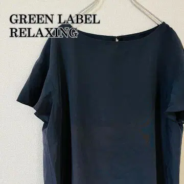 GREEN LABEL RELAXING 튜닉 반팔 네이비 일본제