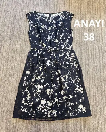 새상품급 ANAYI 슬리브리스 원피스 38 블랙