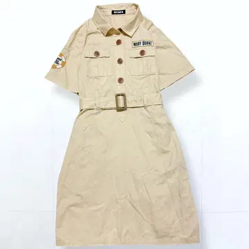 MARY QUANT 마리 콰와펜 사파리 원피스 벨트 포함 M