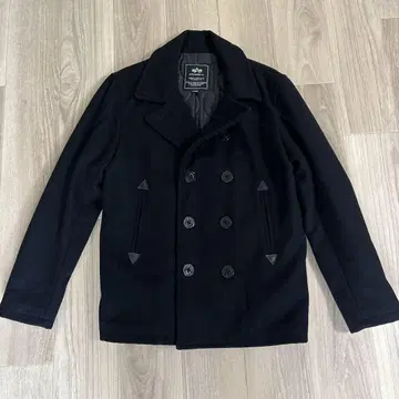 Alpha Industries 블랙 피코트 X-Large