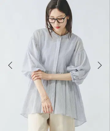 글로벌 워크 블라우스 셔츠 에어리 릴랙스 페플럼